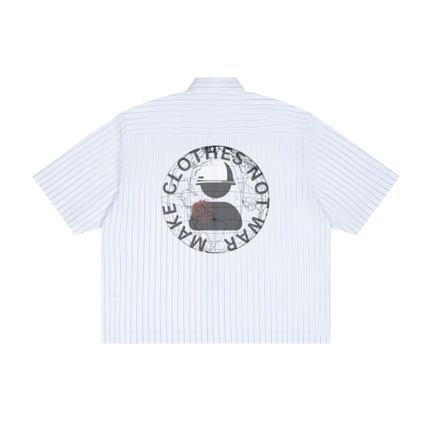 STILL HERE GLOBE button up boxy T