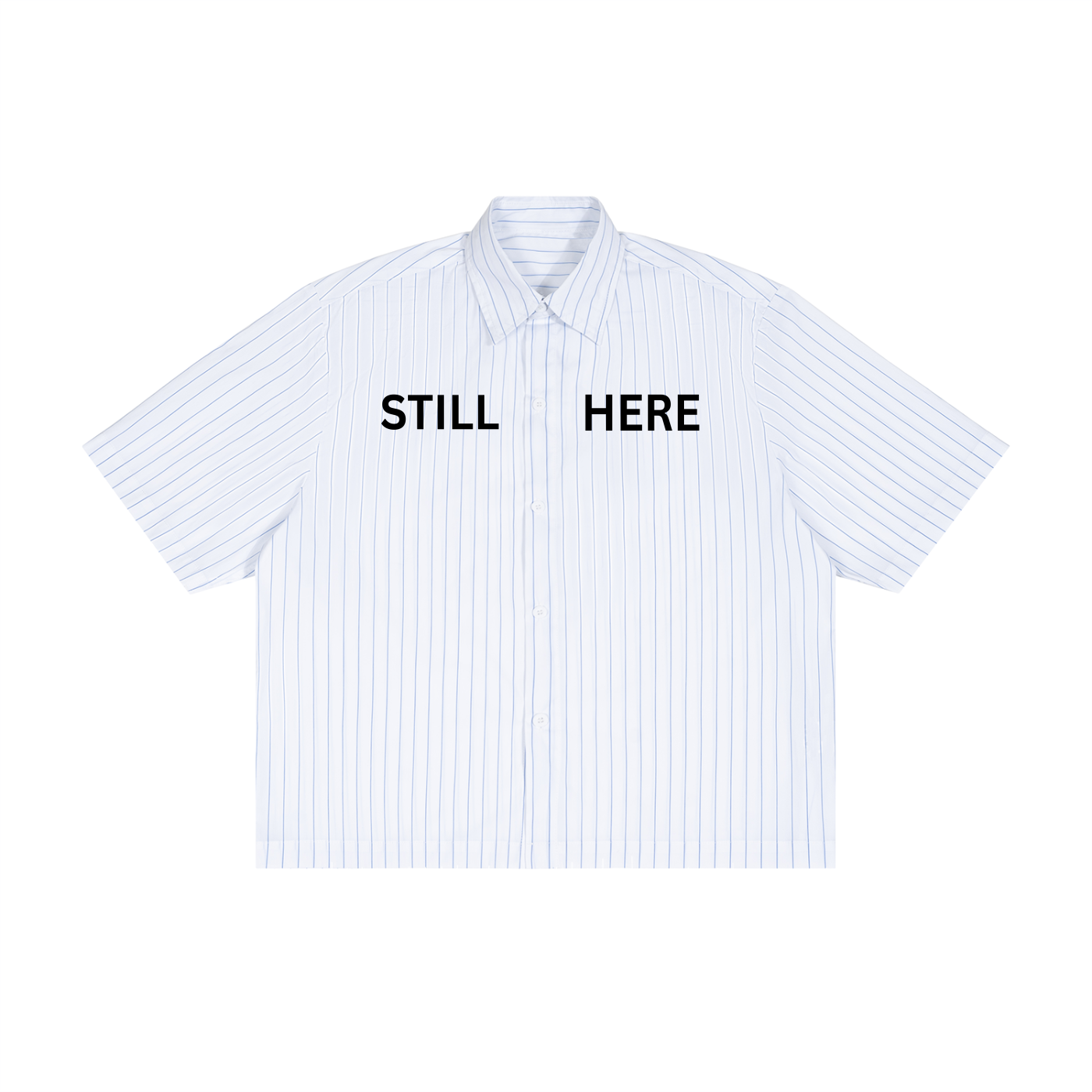 STILL HERE GLOBE button up boxy T